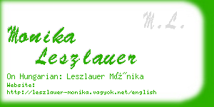 monika leszlauer business card